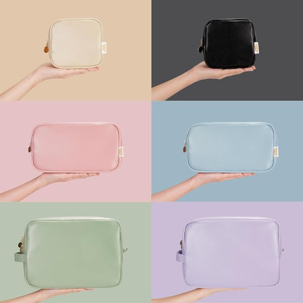 Small Makeup Bag for Purse, Mini Leather Period Bag & Feminine Hygiene Pouch