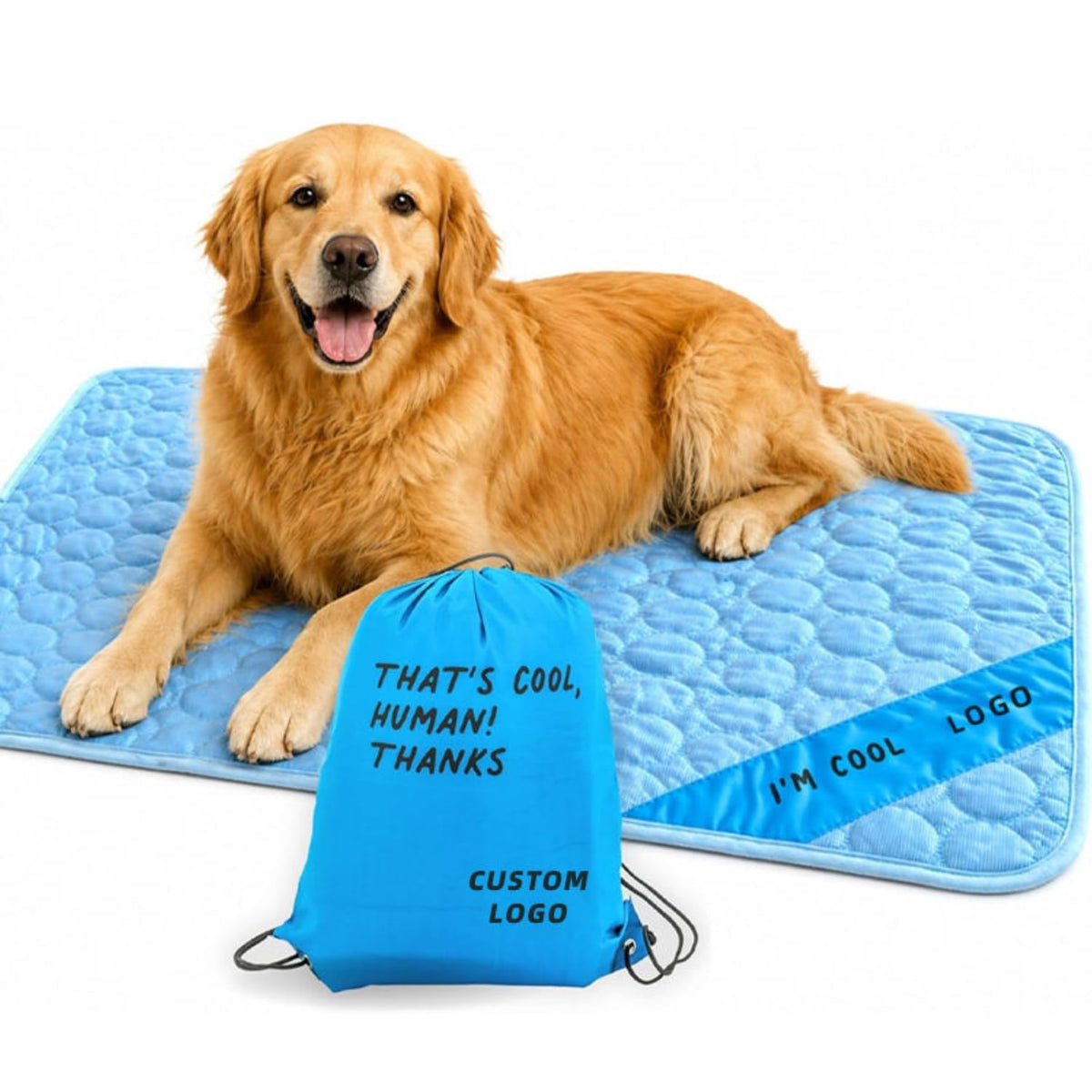 Dog Cooling Mat Gel-Free Washable Self Cooling Pad for Large Dogs & Cats