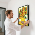 Sunflower Pixelated Brick Art Mini Blocks Wall Art Set for Adults