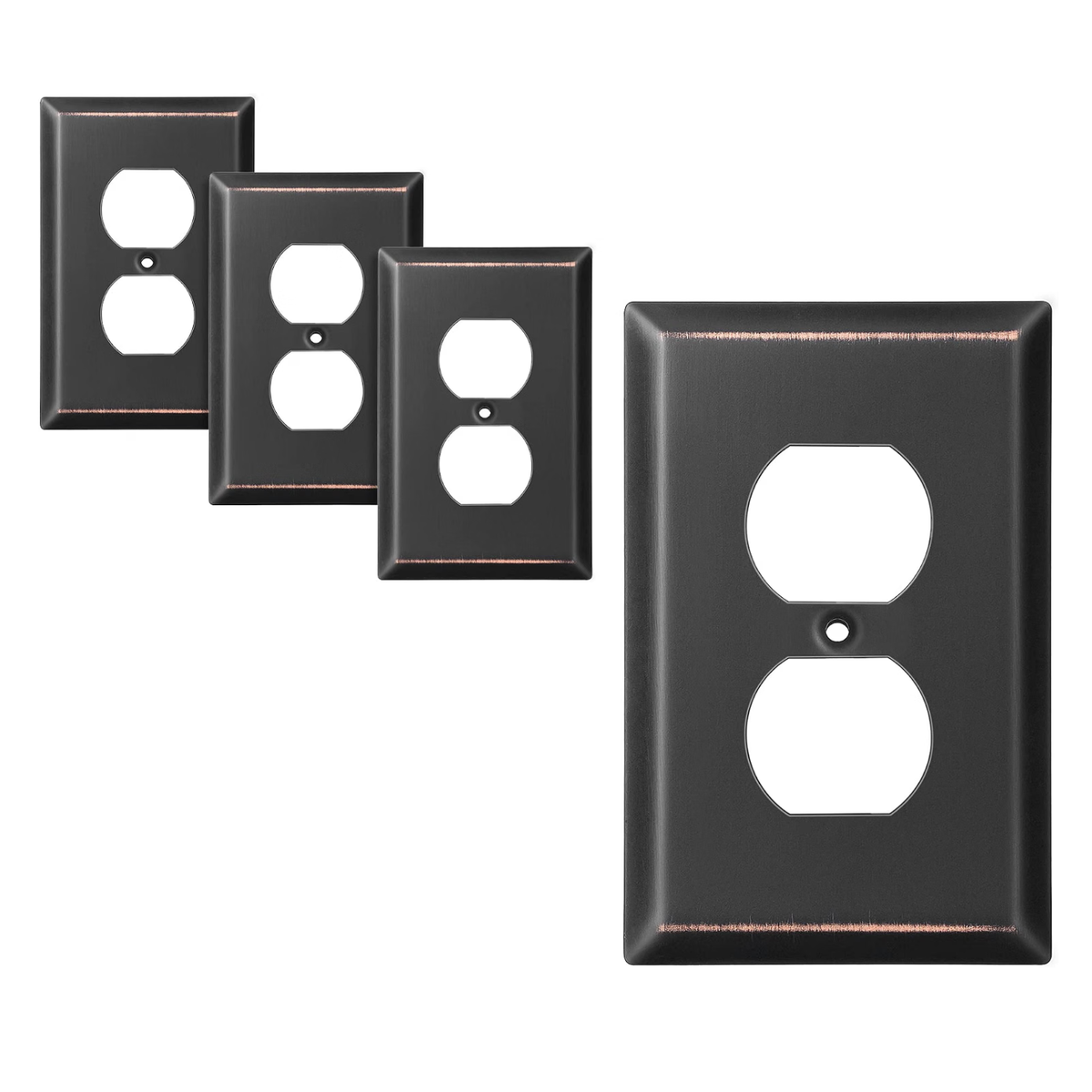 4-Pack Duplex Wall Plate+Sunken Pearls Decorative Wall Plate Switch Plate Outlet Cover