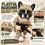 Pet Tactical Soldier Costume with Helmet, for Small Medium Dogs & Cats，M