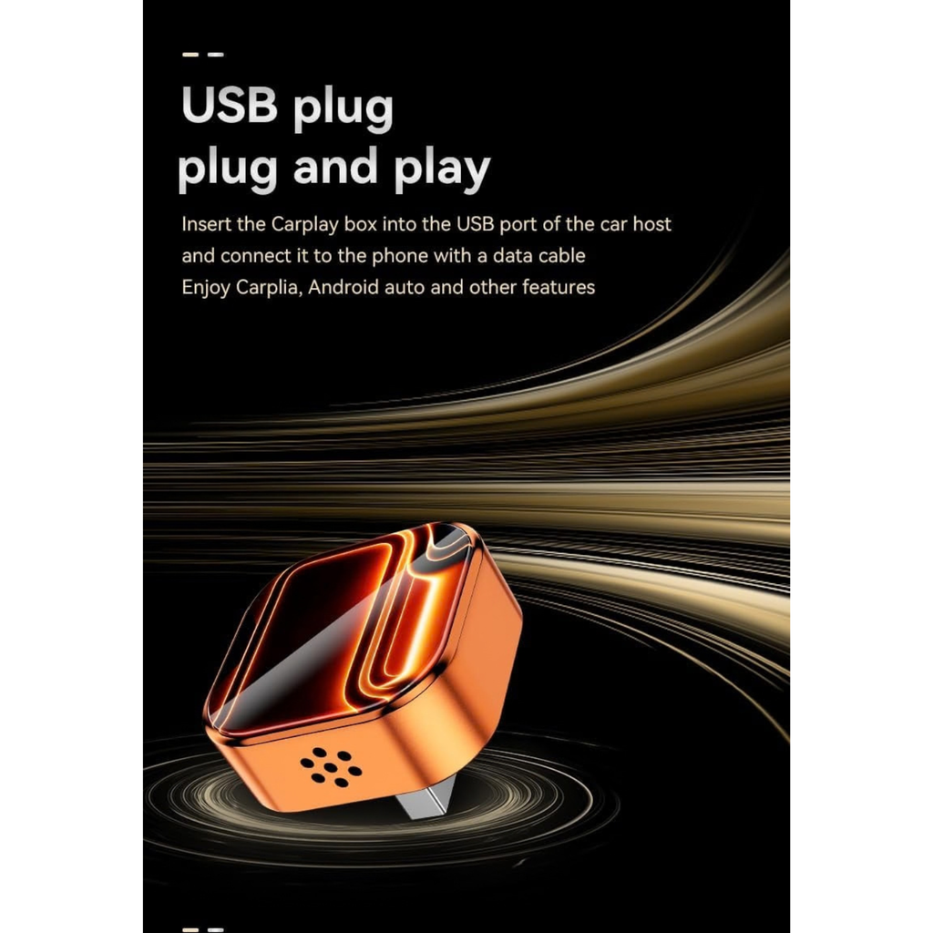 2-in-1 Wireless CarPlay Adapter & Android Auto Dongle, Fast Auto-Connect, Plug & Play