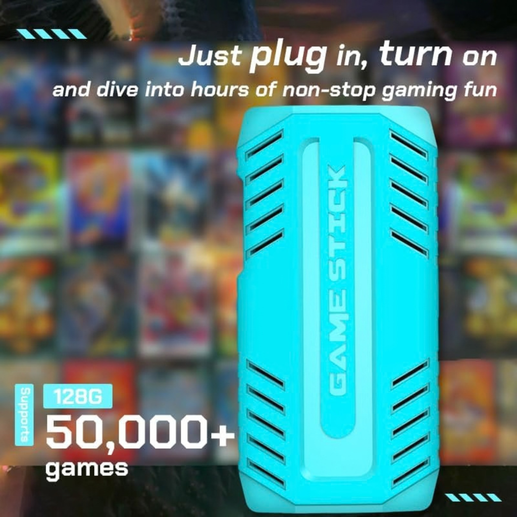 Game Console with 50000+ Games, 40 Emulators, Dual Wireless Controllers, 4K HDMI