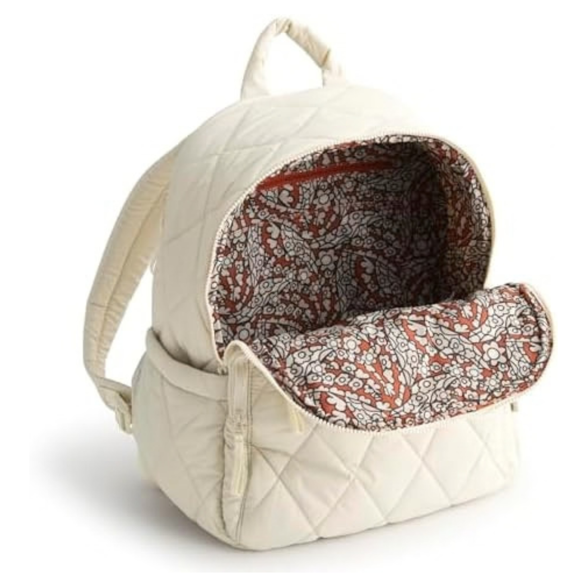Vera Bradley Women's Featherweight Bancroft Backpack – 15" Laptop Sleeve, Water Resistant – Pumice Stone, 24L