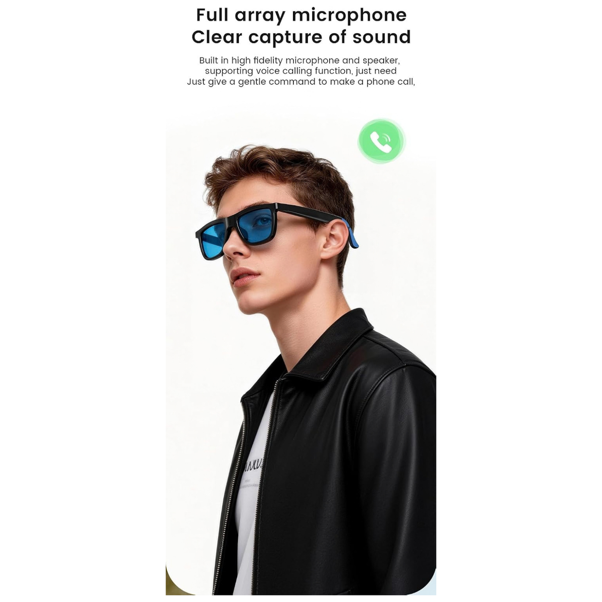 Smart Audio Bluetooth Glasses with AI Translation, Electrochromic Lens and Open-Ear Sound