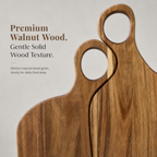 Wooden Cutting Board Set, Non-Toxic Walnut Wood Charcuterie Boards, 2 Pieces