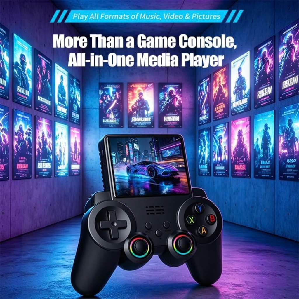 S10 Pro Handheld Game Console with 2 Wireless Controllers, 3.5" IPS Screen