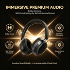AI Camera Headset 8MP 1080P Video with Bluetooth and Dolby Atmos，Black
