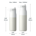 Summer Swig Set Bottle Swig Top 23oz Granite White Filter Straw