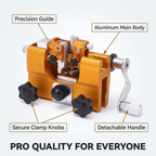 Chainsaw Sharpener Tool, Portable Manual Chain Saw Sharpener Kit, Clamp-On Sharpening Jig