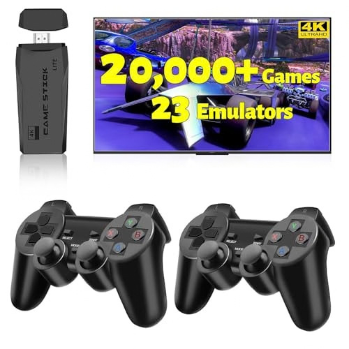 HRYYDS Retro Gaming Console Pro 4K HDMI, 20,000+ Games