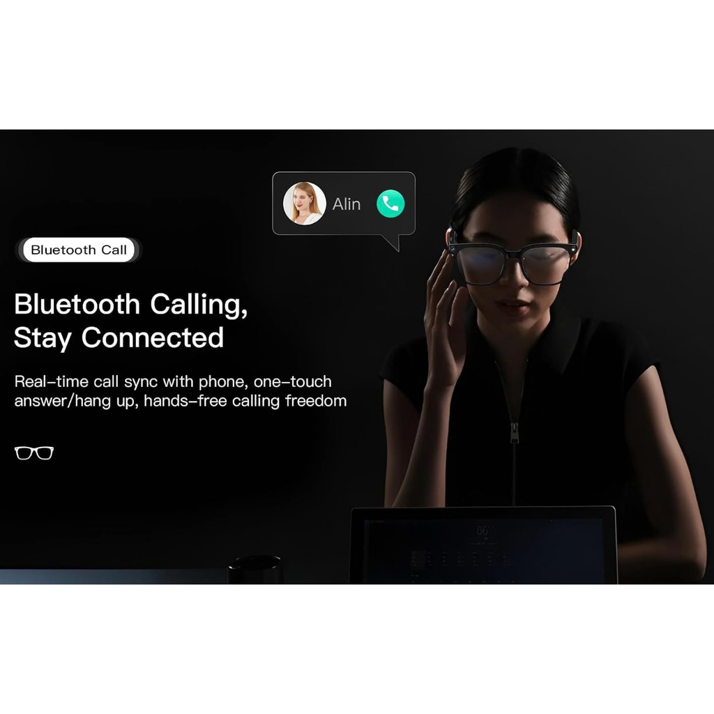 M02C AI Smart Glasses with Camera, Audio, Translation and Voice Assistant