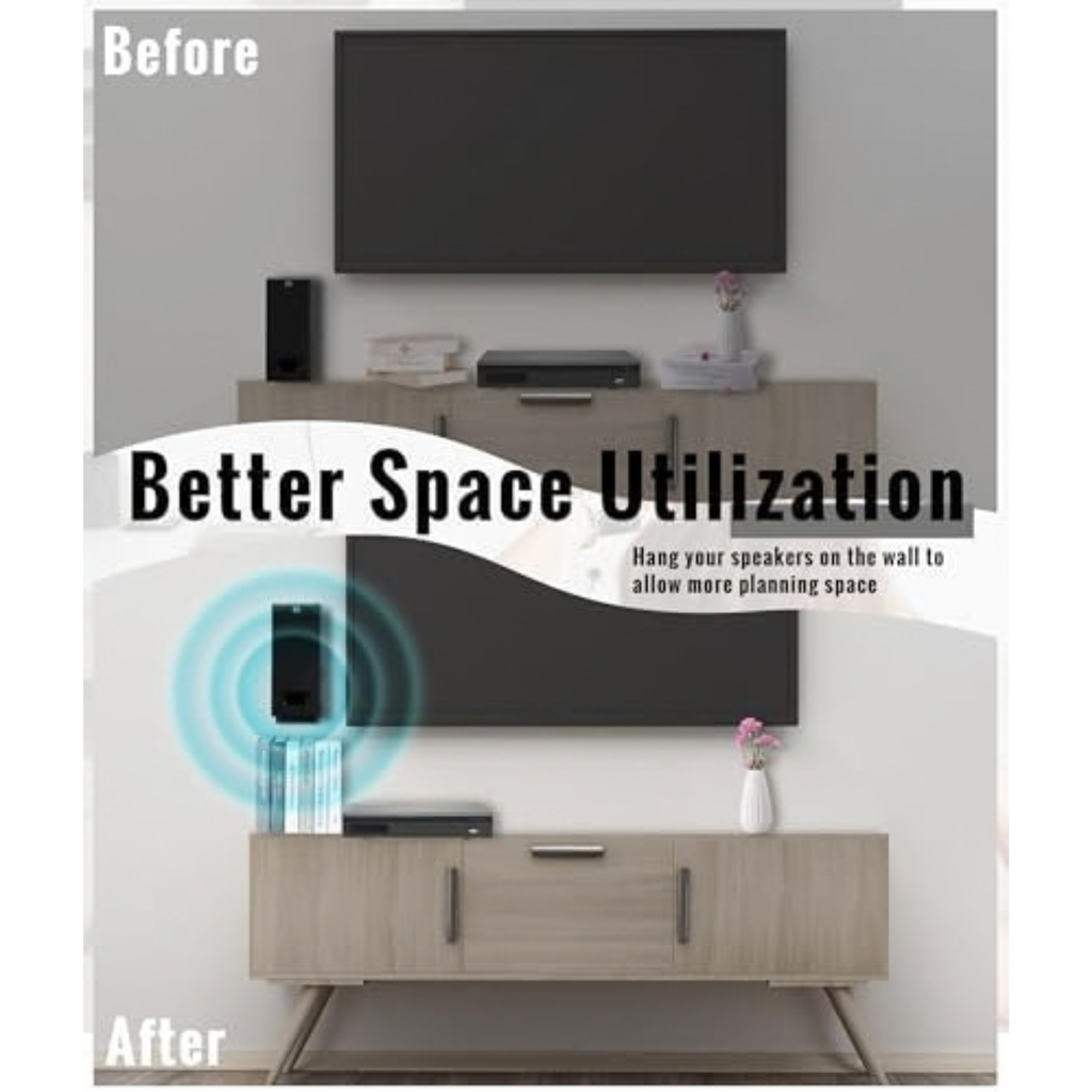 Speaker Wall Mounts for Q930B Q930C Q990B Q990C SX Q990B, 3mm Thickened Wall Mounting Brackets, 4.33 x 3.54 in Speaker Wall Mount Brackets