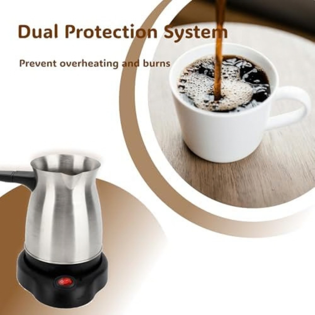 600ml Electric Turkish Coffee Pot, Stainless Steel Turkish Coffee Maker