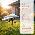 DIY RC Paper Airplane Kit with Gyro Stabilizer, Dual Propellers and Remote Controller