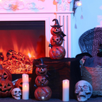 Light Up Evil Pumpkin 3-Layer Halloween Decoration 14 Inch Jack O' Stack