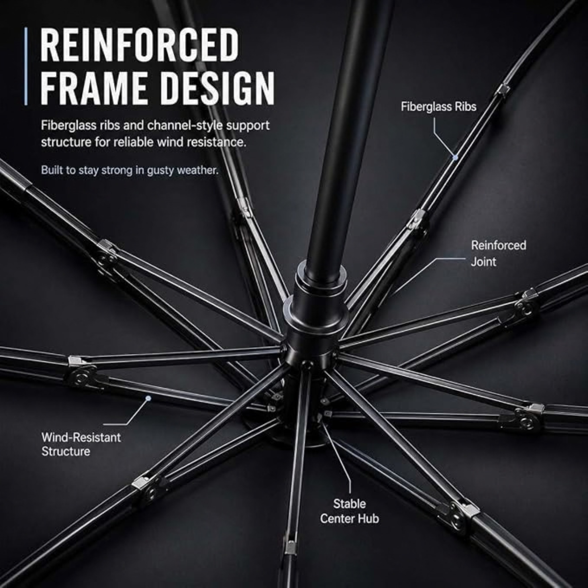 Creative Ring Buckle Windproof Automatic Folding Umbrella with UPF 50+ UV Protection