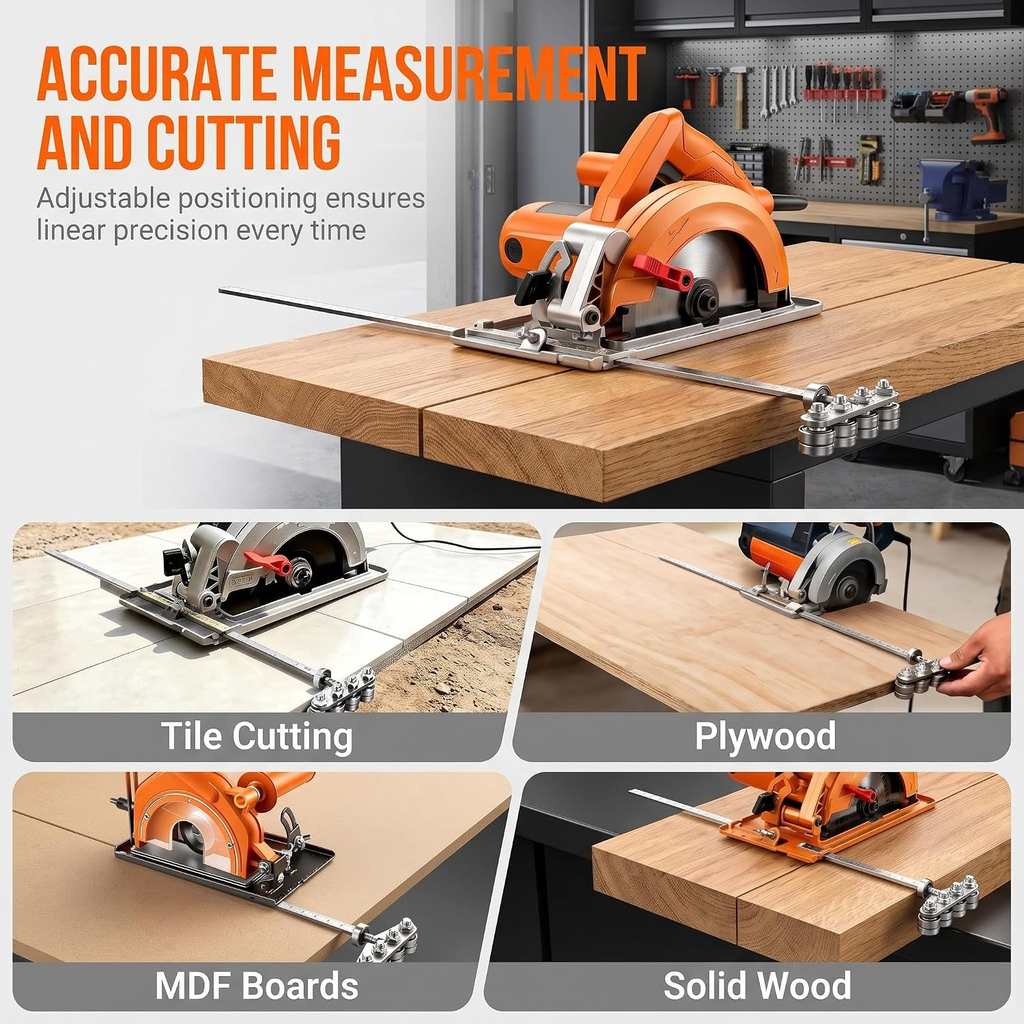 Circular Saw Guide Rail, 24 Inch Positioning Caliper for Circular Saw