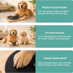 Wooden Dog Nail File Board with Built-in Treat Bowl, Black