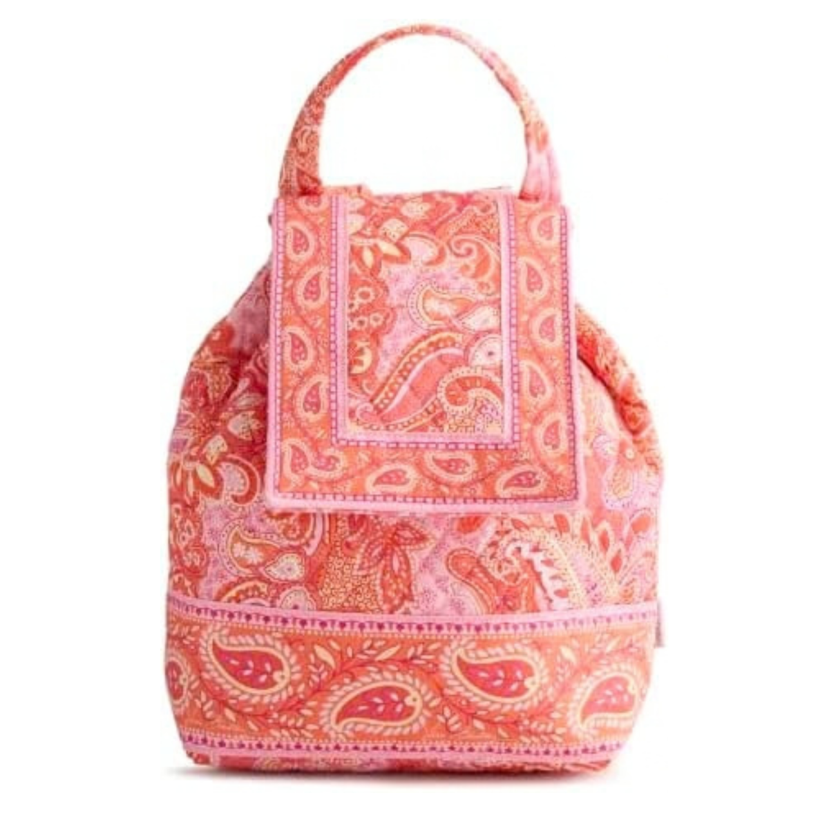Vera Bradley Women's Premium Cotton Original Drawstring Backpack – Sherbet