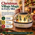Christmas Village Humidifier, Snow Village Raindrop Essential Oil Diffuser