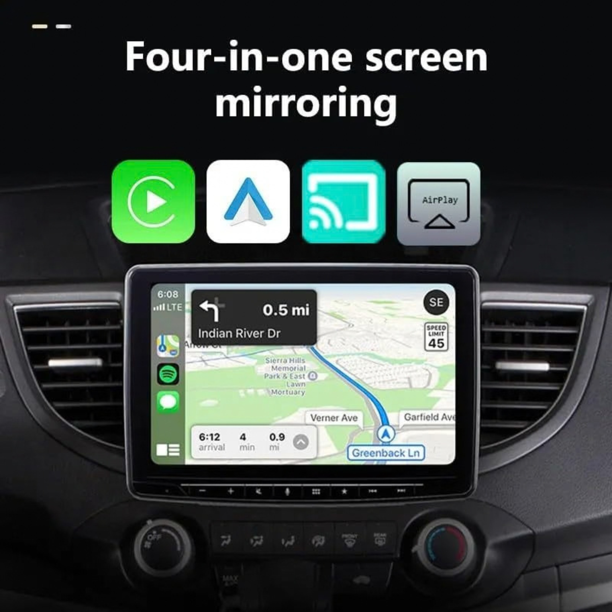 4-in-1 Wireless CarPlay Adapter for iPhone and Android Auto, Plug and Play