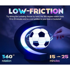Magnetic Levitation Soccer Ball, Levitating Ball with C Shaped Shelf, Levitating Display Soccer with LED Lights for Men's Gift, Cool Decor (US Plug)