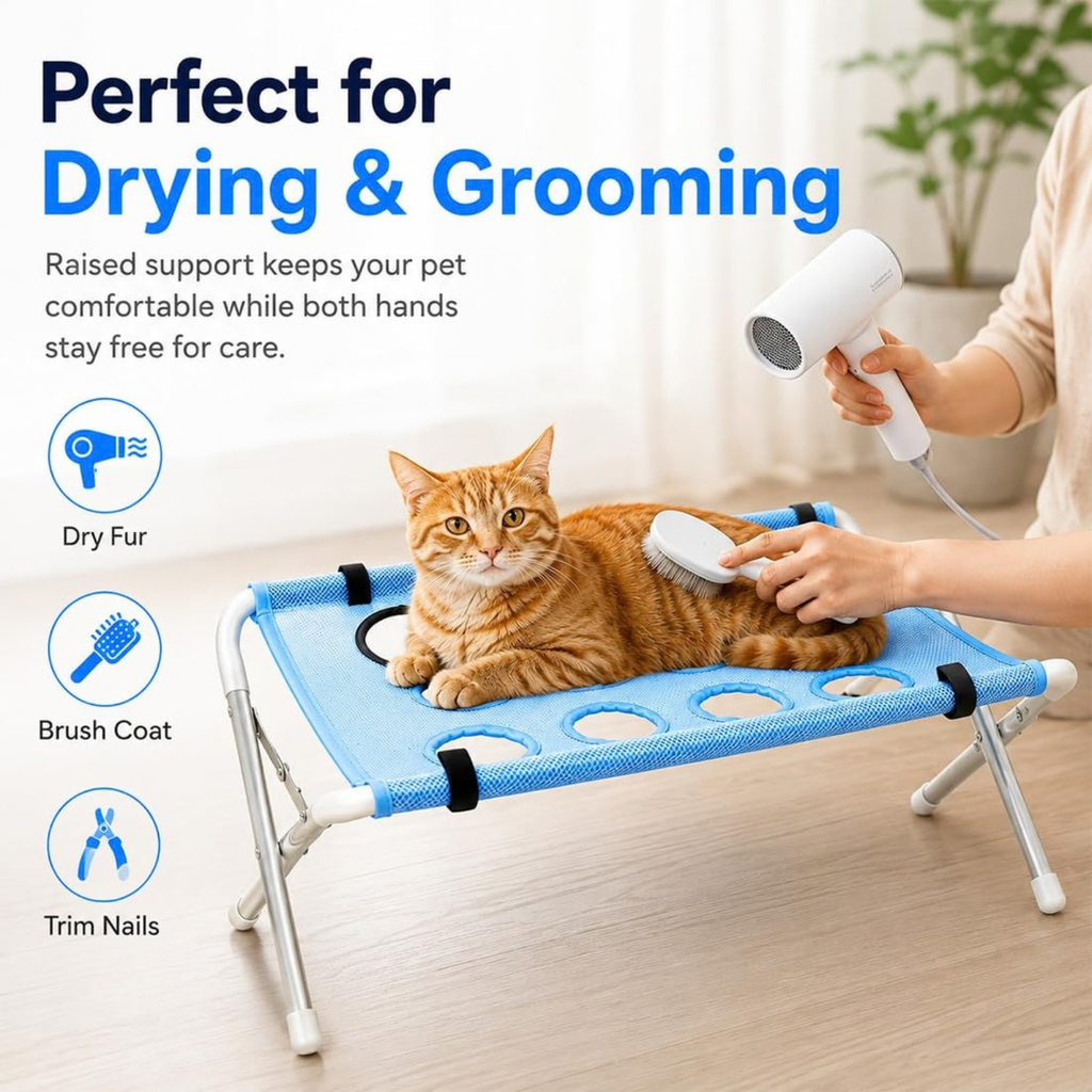 Pet Grooming Hammock for Dogs, Portable Dog Bath Hammock with Stand