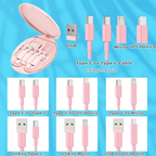 Multi USB Charging Cable Adapter Travel Kit Case with Phone Stand