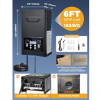 600W Low Voltage Transformer with 2 Zones,Timer & Photocell Sensor