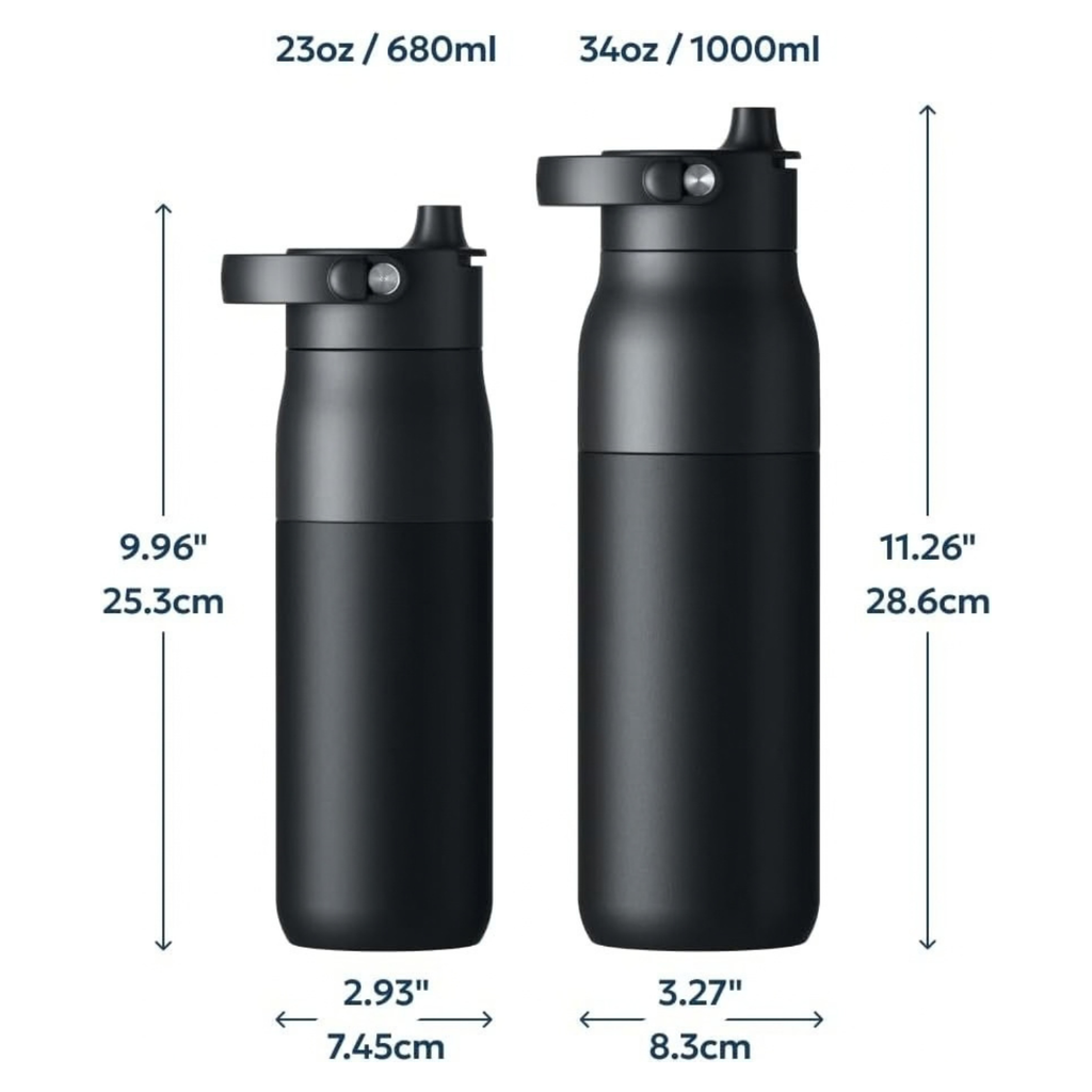 Swig Top Insulated Stainless Steel Water Bottle with Straw and Handle