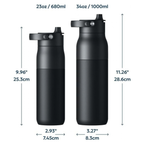 Swig Top Insulated Stainless Steel Water Bottle with Straw and Handle