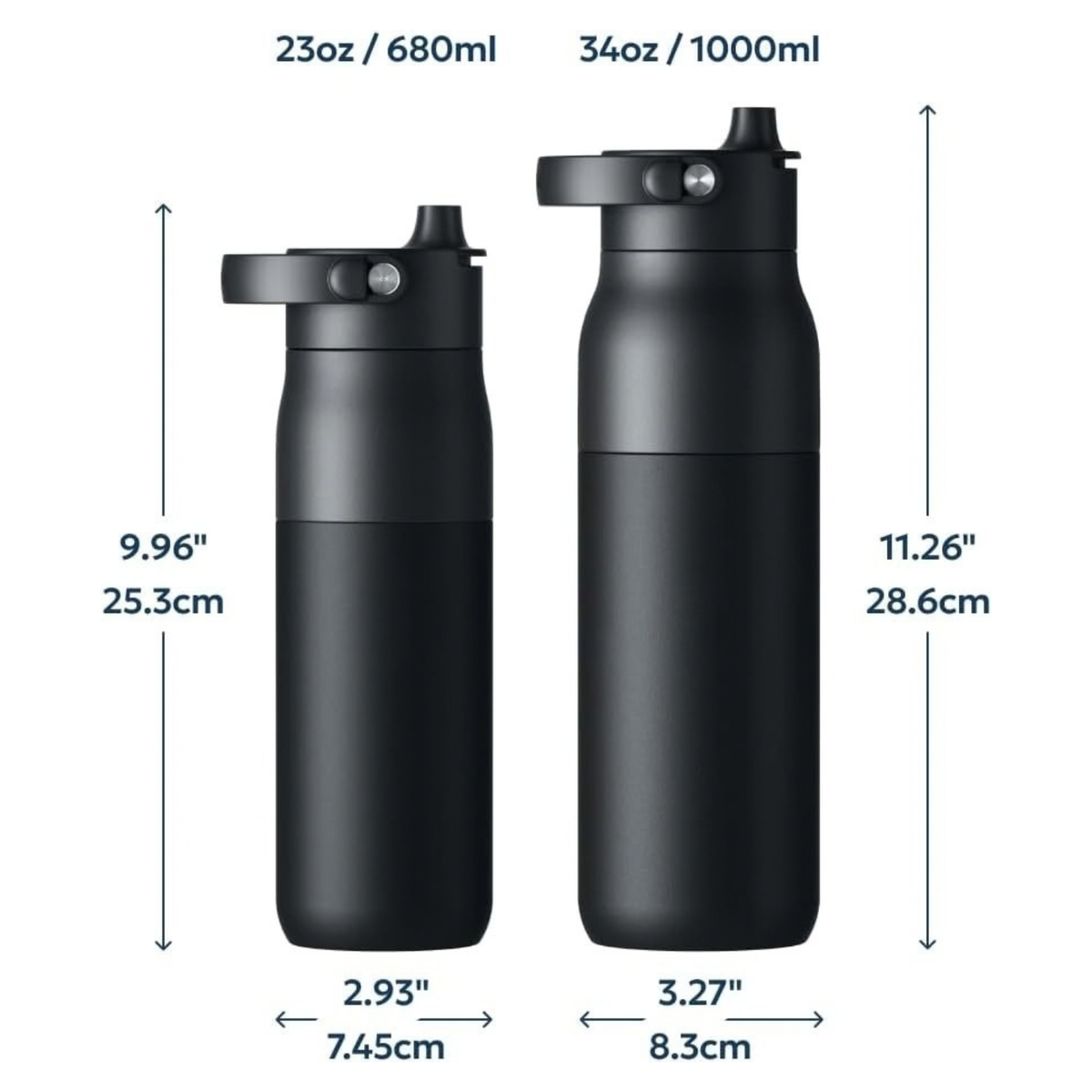 Swig Top Insulated Stainless Steel Water Bottle with Straw and Handle