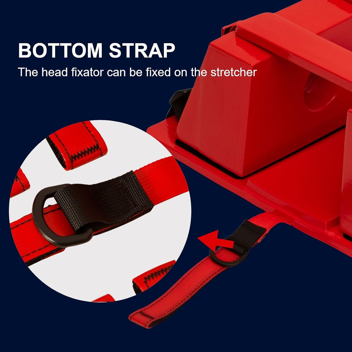 Spine Board Head Immobilizer Kit with Cervical Collar and Spider Straps
