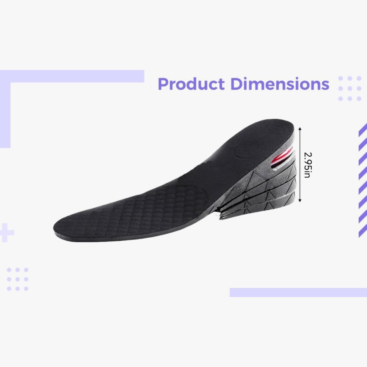 Height Increase Insoles: 4-Layer Breathable Air Cushion Shoe Lifts for High-Top Shoes
