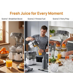 Dual-Head Automatic Electric Citrus Juicer, Orange Lemon Lime Squeezer, Easy-Clean Kitchen Appliance