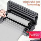 80kPa Vacuum Sealer Machine with 2X Seal, 120W Motor, Built-In Cutter