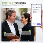 NE20 AI Translation Earbuds with Touch Screen, 135 Languages, Real-Time Translation