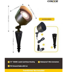 Brass Sheet Flood Lights Outdoor Without Clear Glass Protect 1 Pack Without Bulb, 12V Low Voltage Landscape Outside Lights Illuminating Signs, Walls and Plant Material