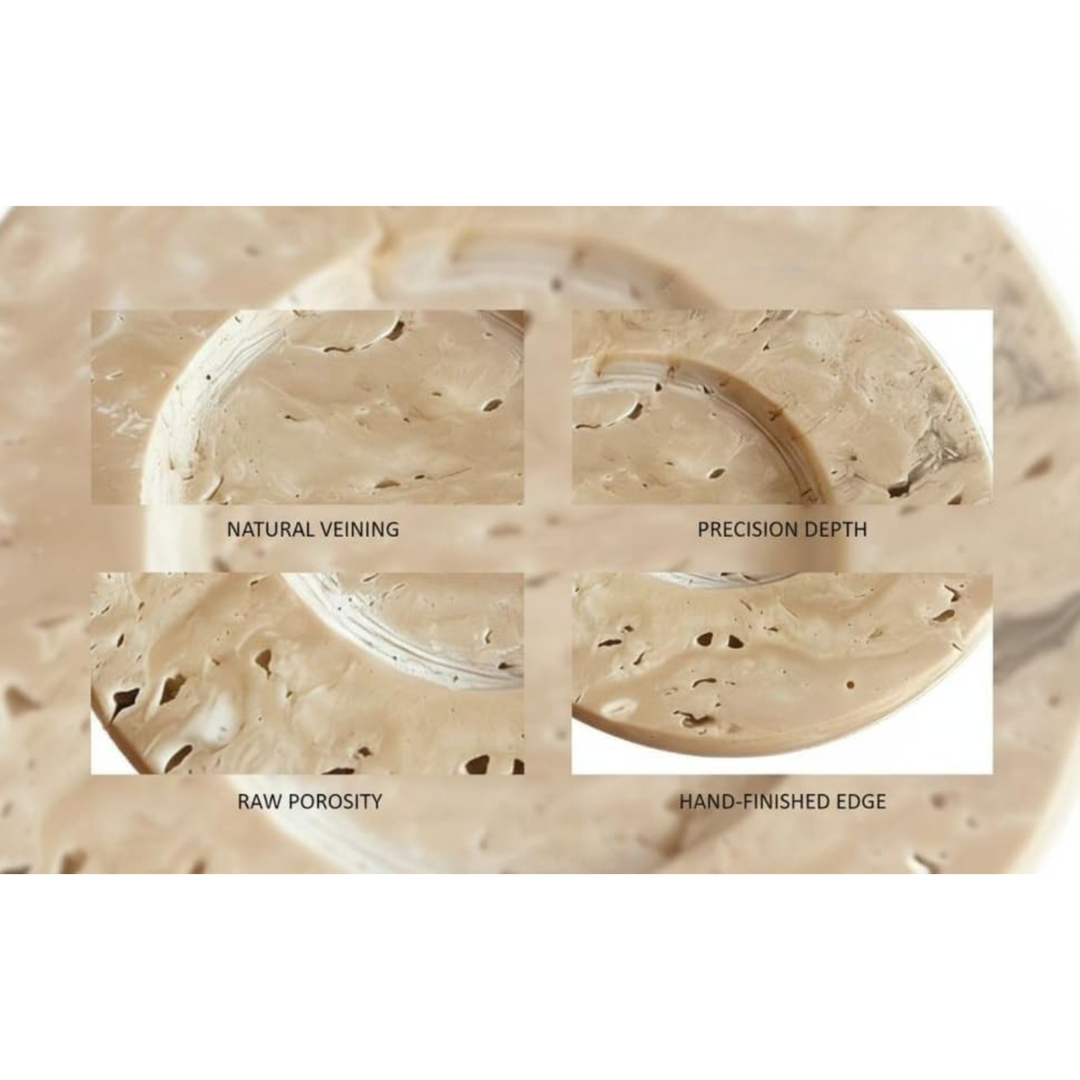 2 Pcs Travertine Marble Candle Holders Round Decorative Trays for Wax and Jewelry Display