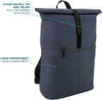 Urban Backpack Rolltop Reinforced Bag for 14-16 Inch Laptop Capacity 16L Water Resistant Midnight Blue