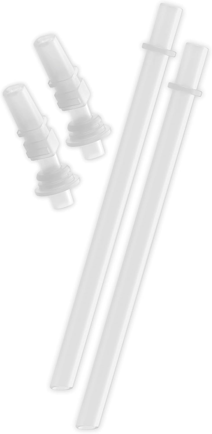 Kids Water Bottle 2-Pack, Replacement Straws Set