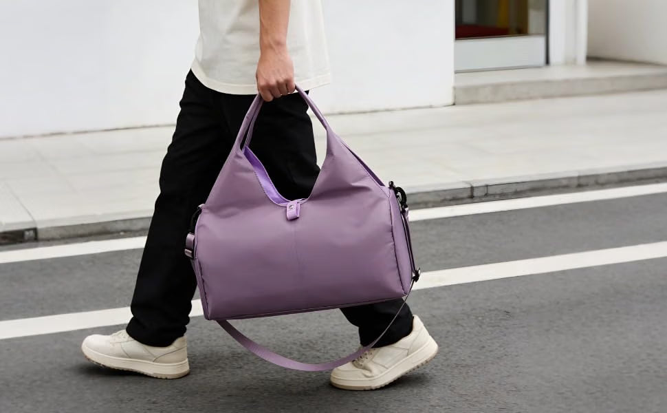 Women’s Gym Bag, Water-Resistant Oxford Cloth Duffel with Shoulder Strap