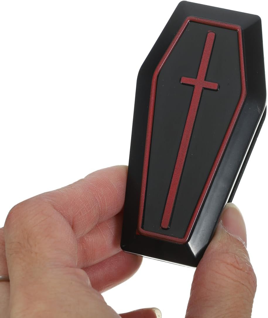 10Pcs Halloween Mini Coffin Box Fake Coffin Treat Boxes with Lid Black Mini Casket for Candy Jewelry Party Favors Kids Spooky Decorations 2.95X1.57In