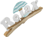Wood Rope Mediterranean Beach Chair Ornament Decorative Sign Dining Room and Bedroom Accent, Realistic Shape, Creative Retro Style, Home Decor Piece