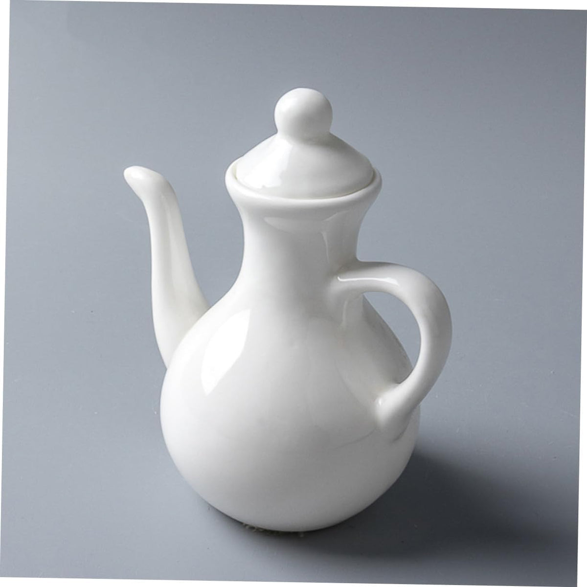 2pcs Ceramic Vinegar Pot Vinegar Dispenser Syrup Cruet Bottle Olive Oil Bottle Dispenser Ceramic Oil Dispenser Sauce Pitcher Kitchen Multifunction Ceramics Sauce Pot White