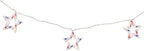 Patriotic Stars Patio Light Set - 5.25ft - White Wire - 5ct