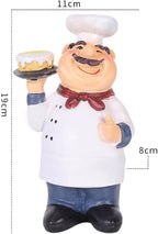 Creative Cake Chef Figurine Resin Mini Sculpture for Home Decor White Collectible Accent, Portable and Practical, Crafted for Kitchen Tabletop, Bar, Cafe Display