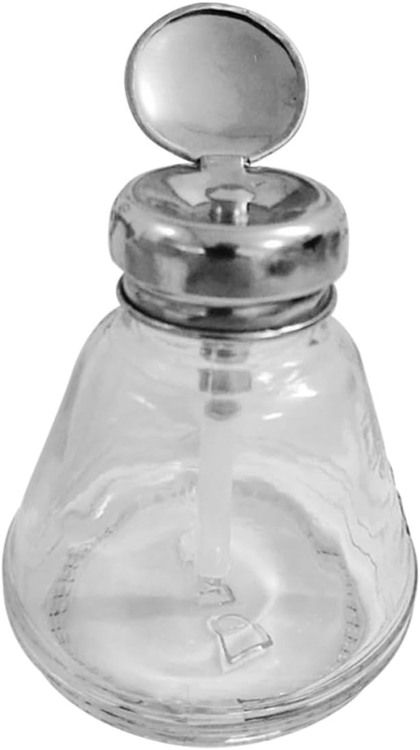Ml Bottle Pump Remover Dispenser for Nail Polish Push down Press Top, Portable Refill Container, Metal Detail, Prevents Waste, Easy to Carry