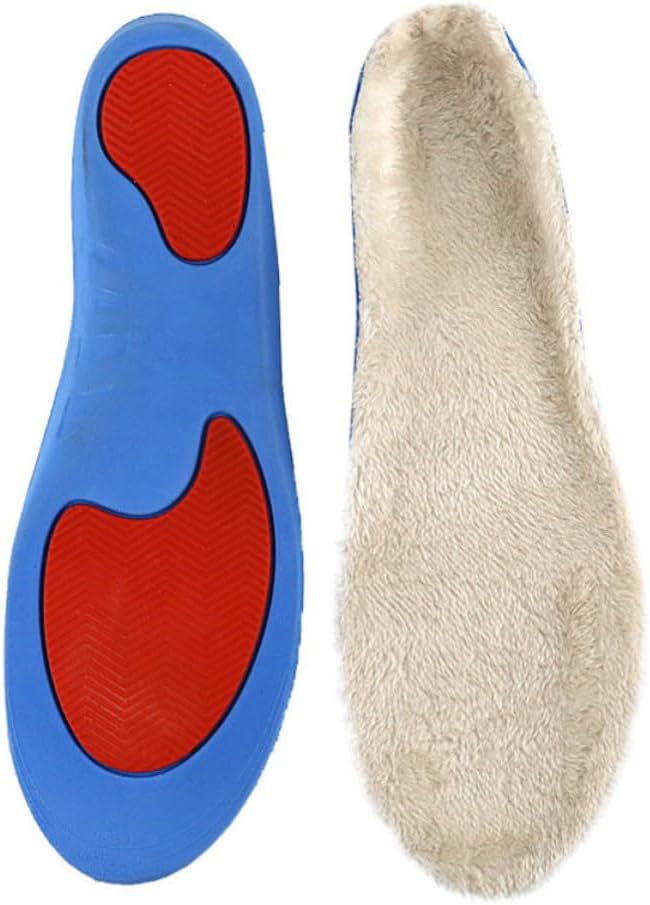 2 Pairs PU Arch Insoles Size XL Warm Shoes Pads for Men Beige Pair Pack, Supports Feet during Work and Long Walking, Relief, Pressure Distribution